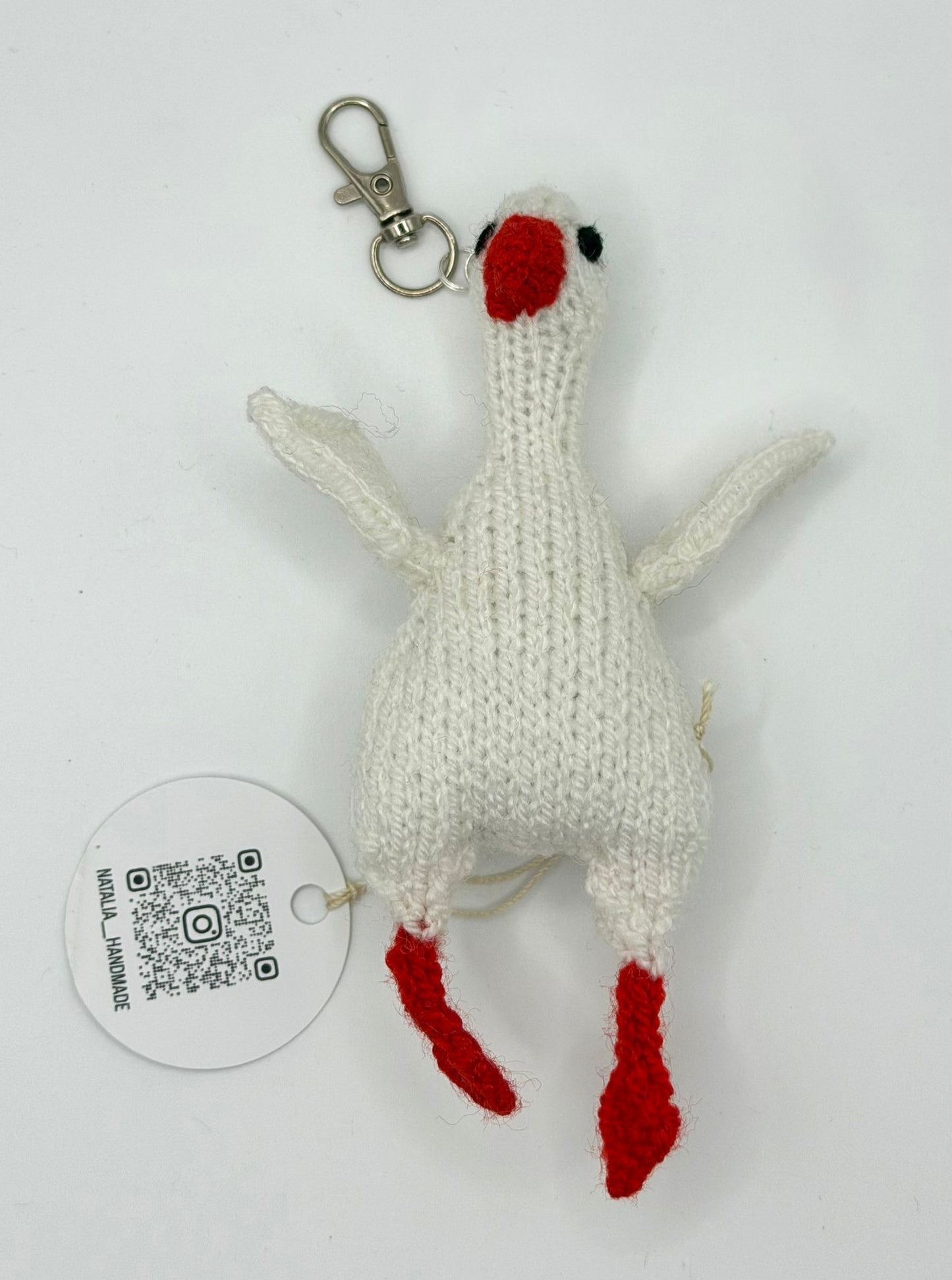Knitted Goose Keyring