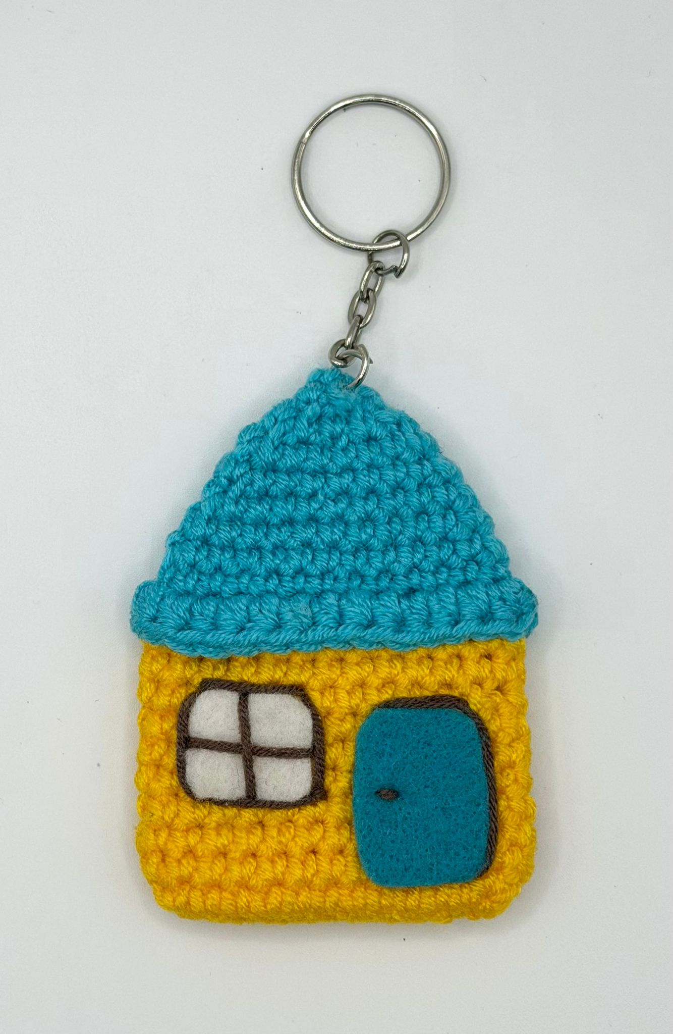 Knitted House Shaped Keyring