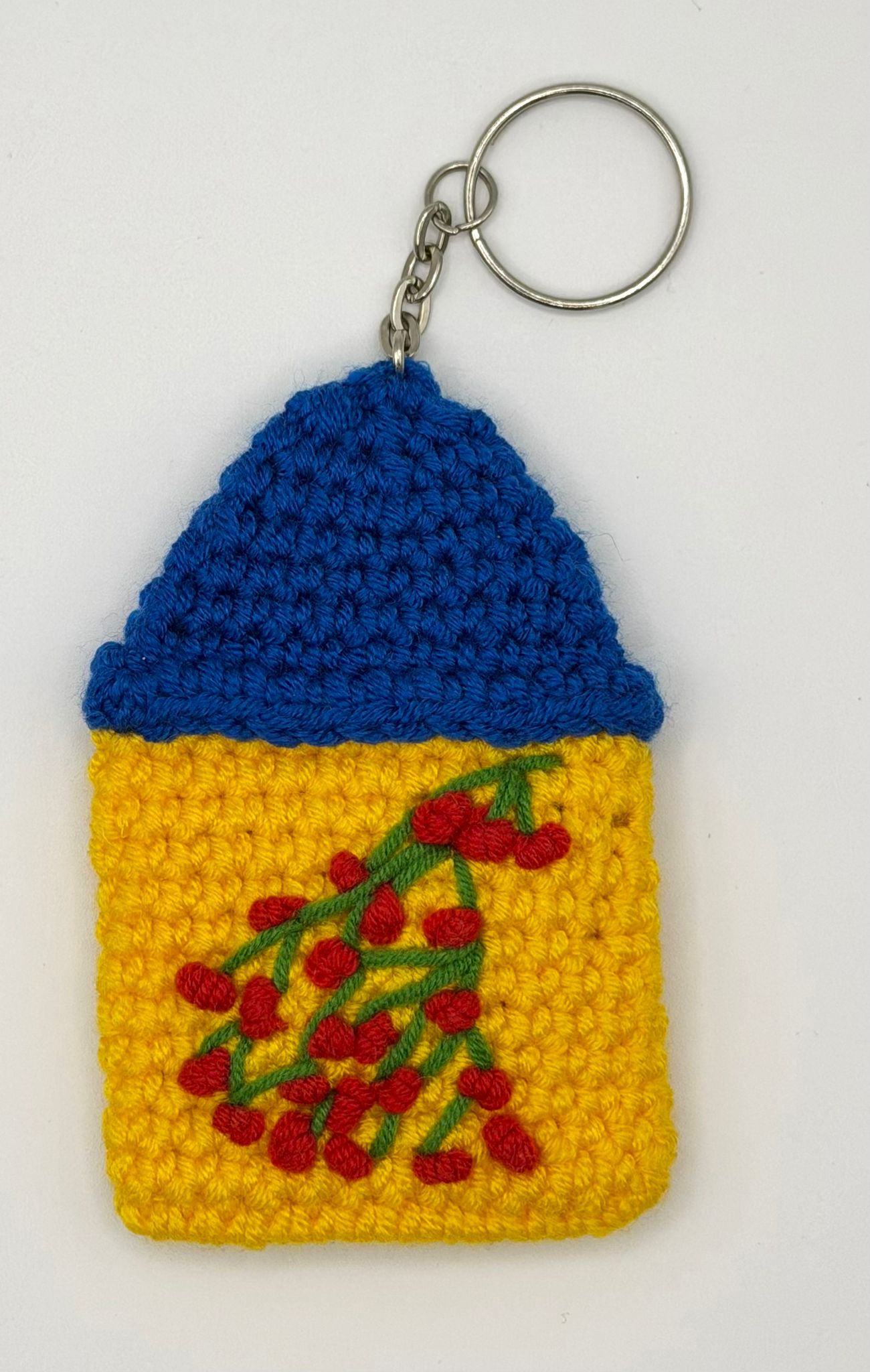 Knitted House Shaped Keyring
