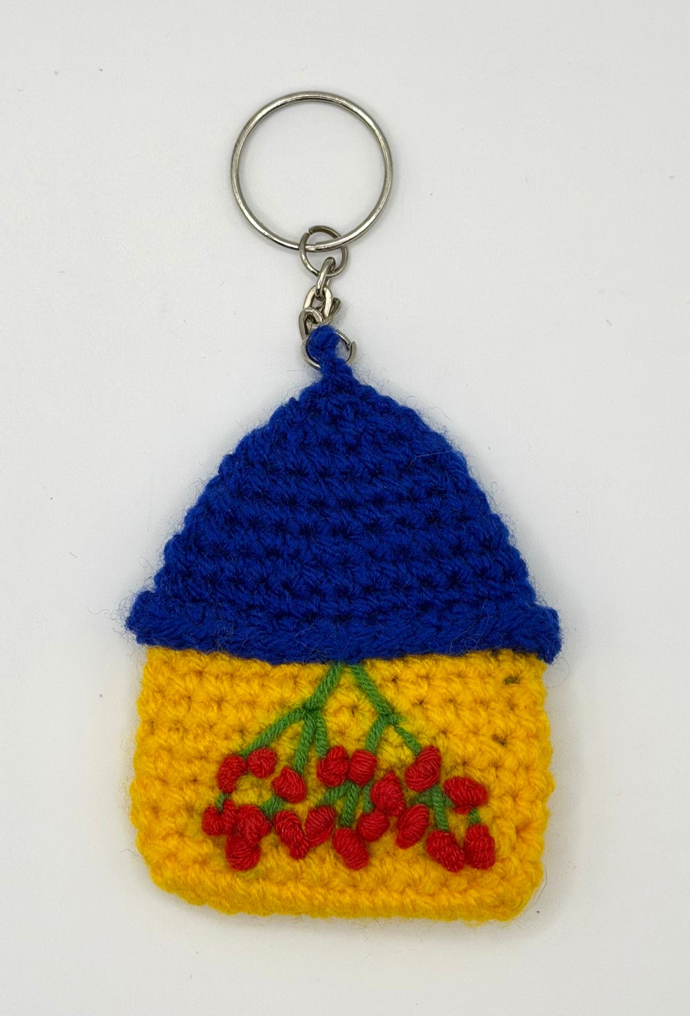 Knitted House Shaped Keyring