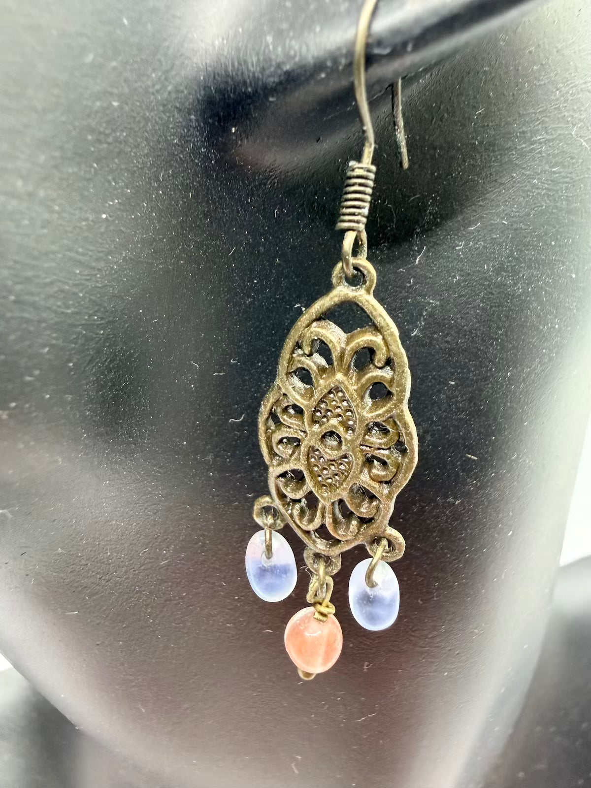 3 crystal earring