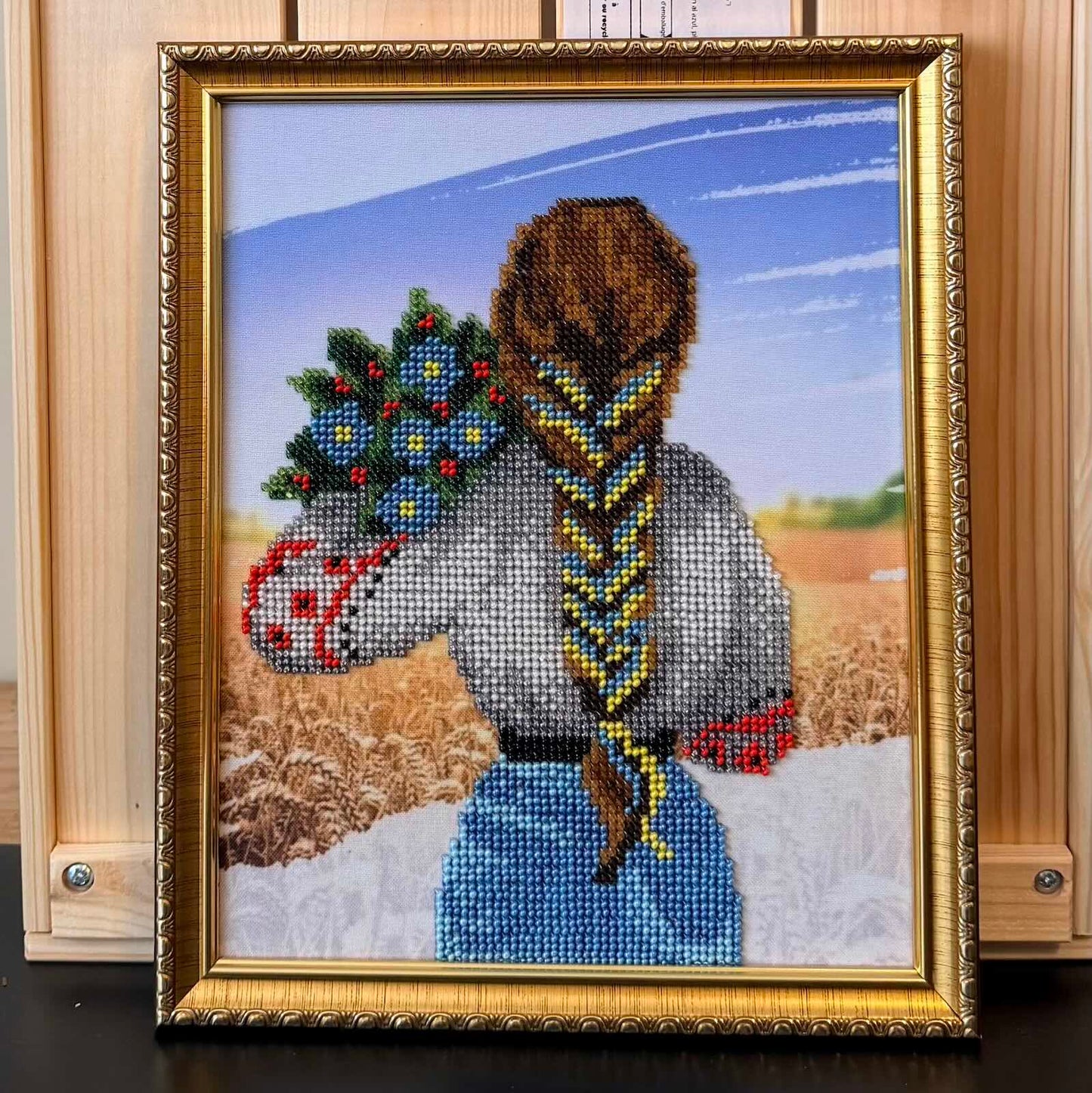 Framed Beaded Artwork - Braids of Freedom