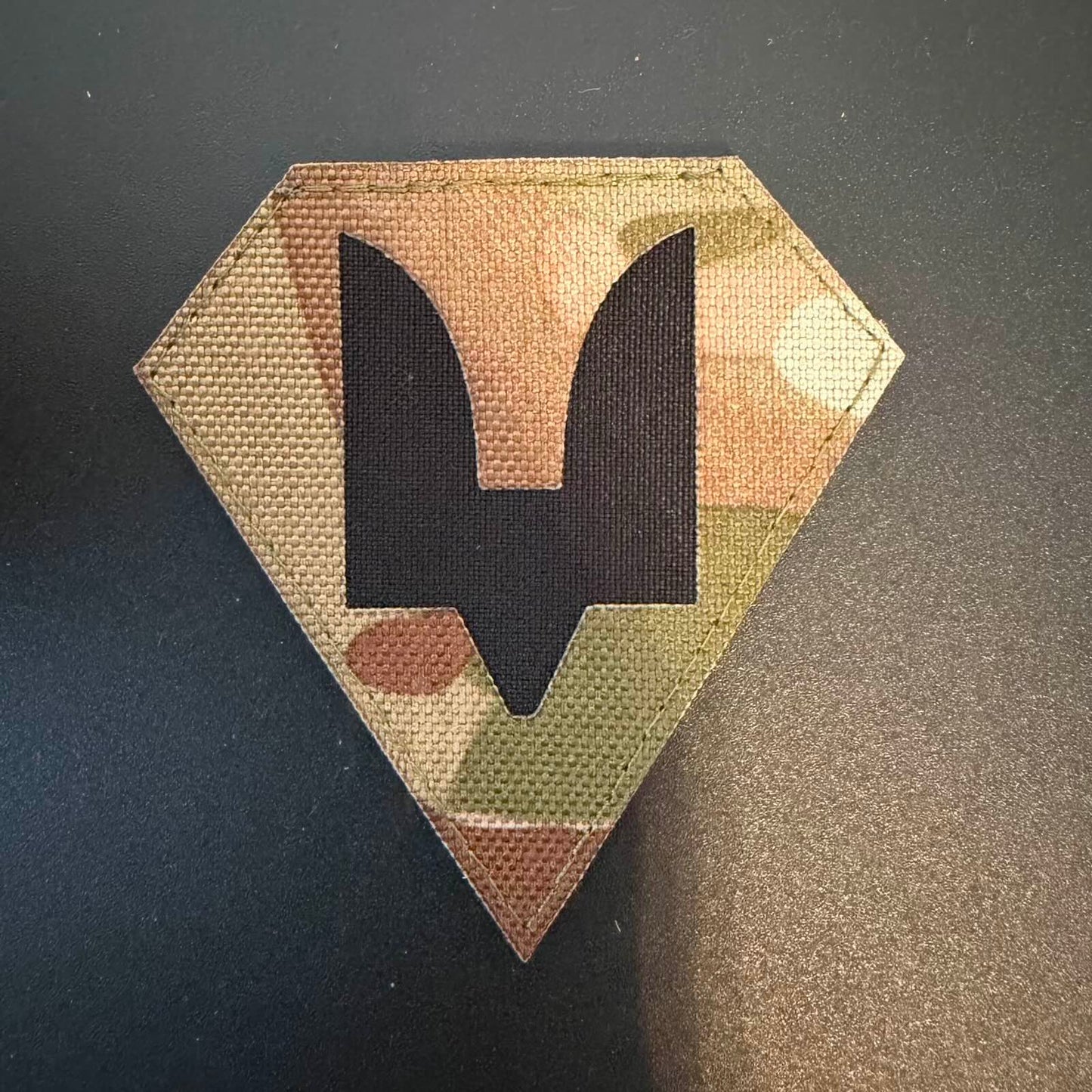 Multicam Ukrainian Tryzub Tactical Patch – Low Visibility Combat Chevron