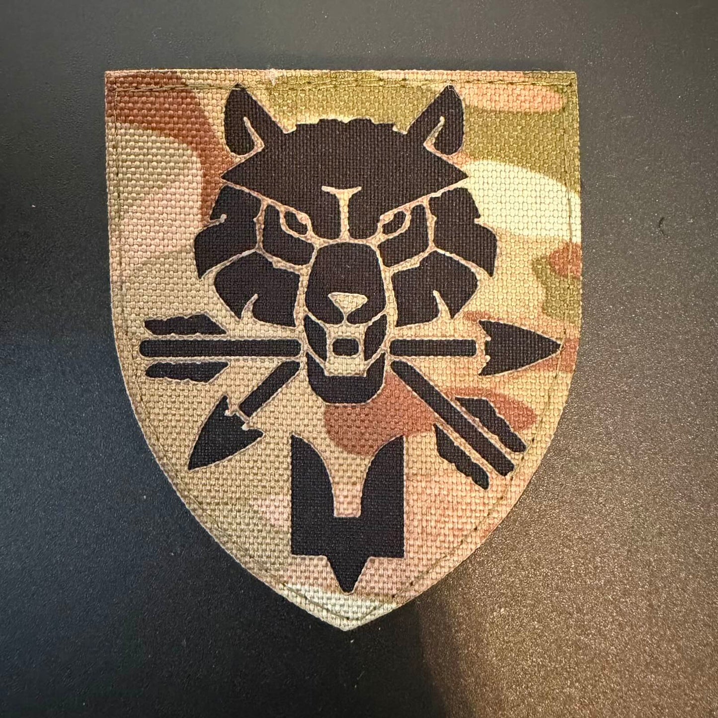 Wolf Tactical Military Patch – Ukrainian Style Combat Morale Chevron