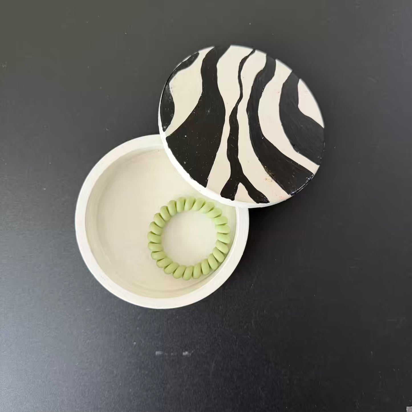 Handmade Zebra Print Trinket Box β Artisan Jewellery & Keepsake Storage Box Made in Ukraine πΊπ¦