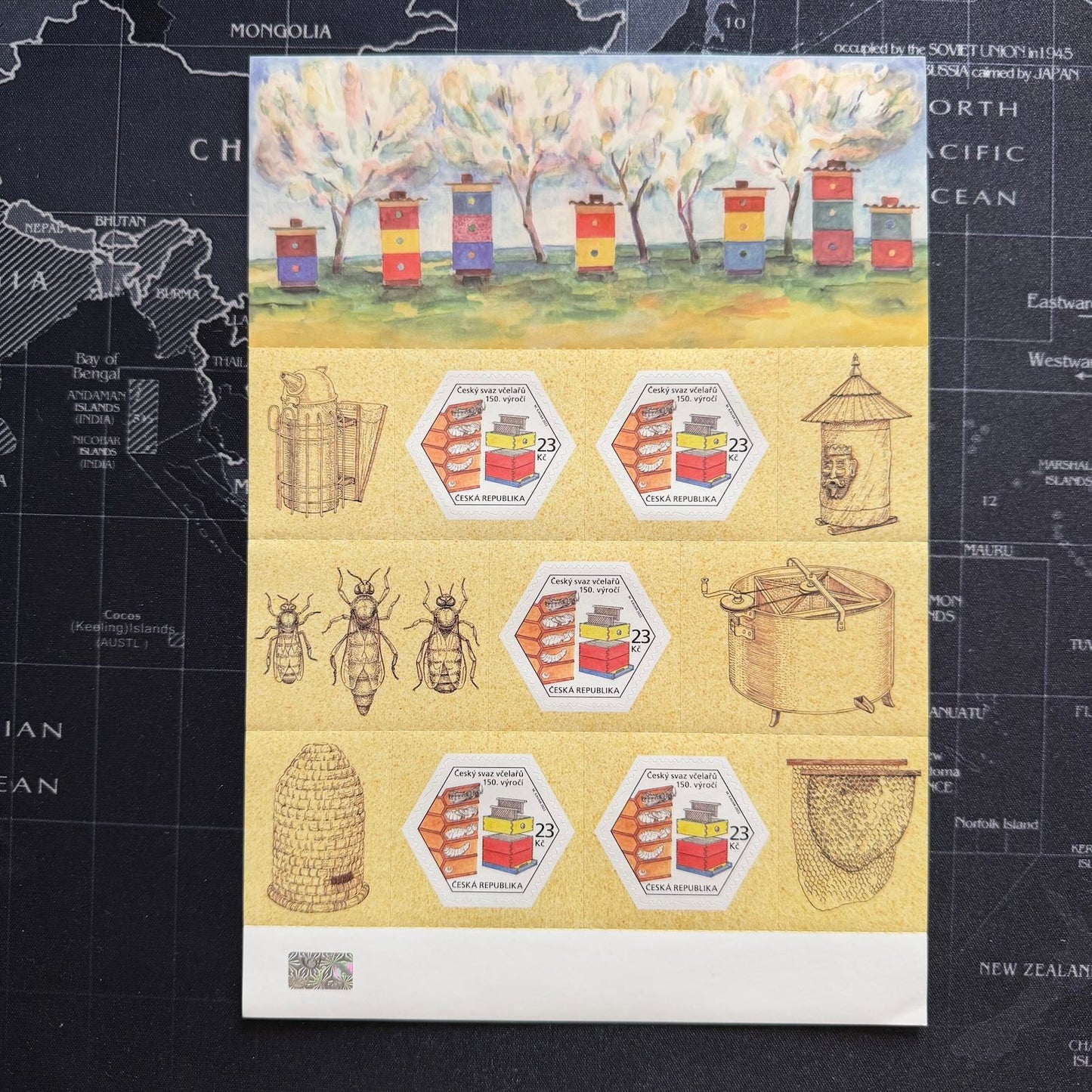 150th Anniversary of the Czech Beekeepers' Association – Czech Stamp Presentation Sheet