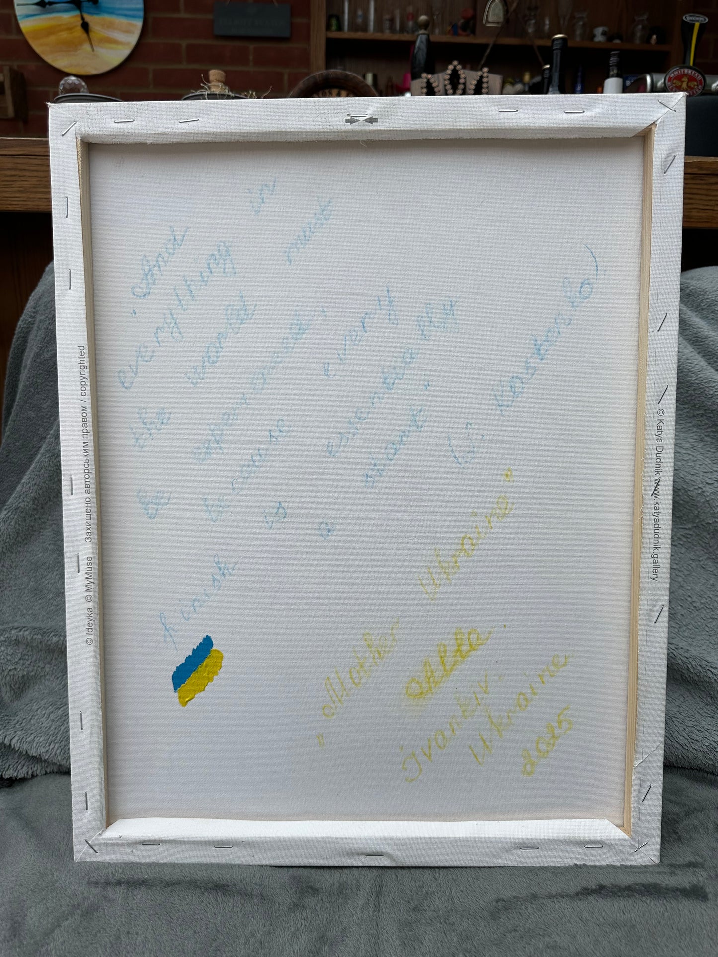 Beautiful Handmade Canvas Painting "Mother Ukraine"