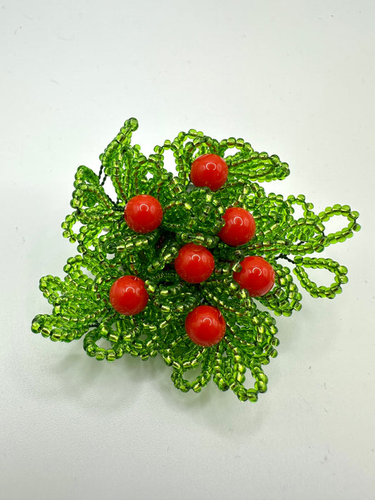 Beautiful Holly Brooch