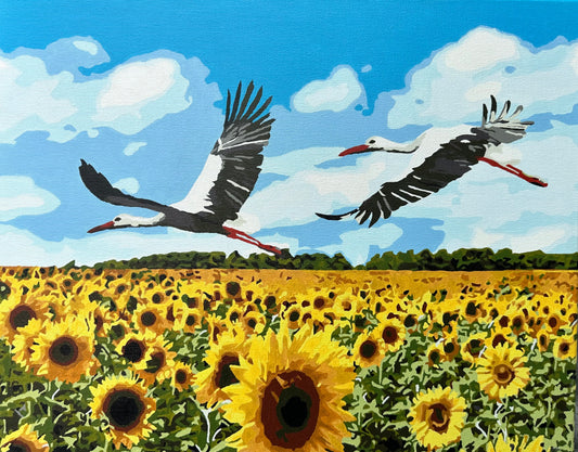 Canvas and Oils "Storks of Ukraine"