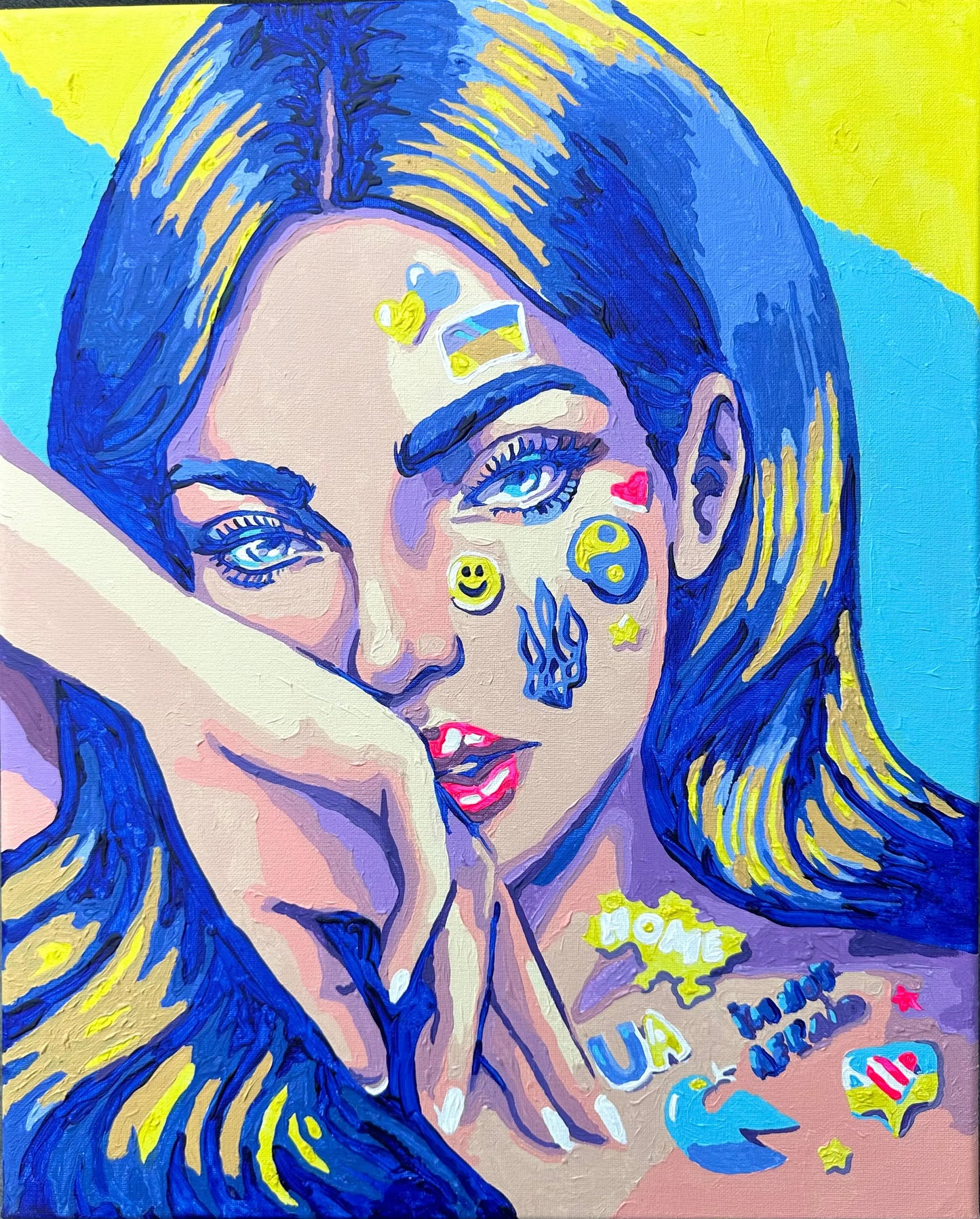 Canvas and Oils "Girl with Tattoo" Olena