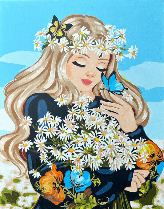 Canvas and Watercolours "Peaceful Butterfly"