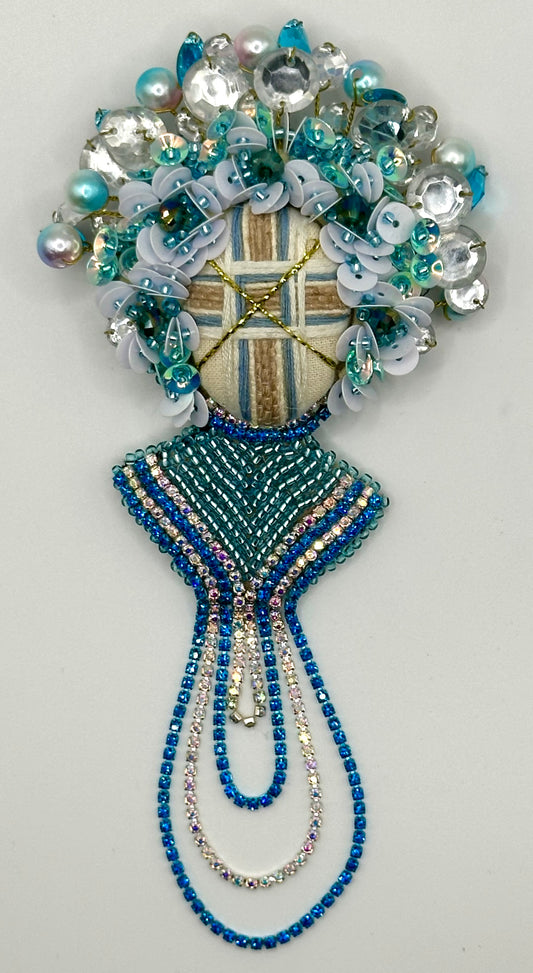 Handmade Motanka style Brooch