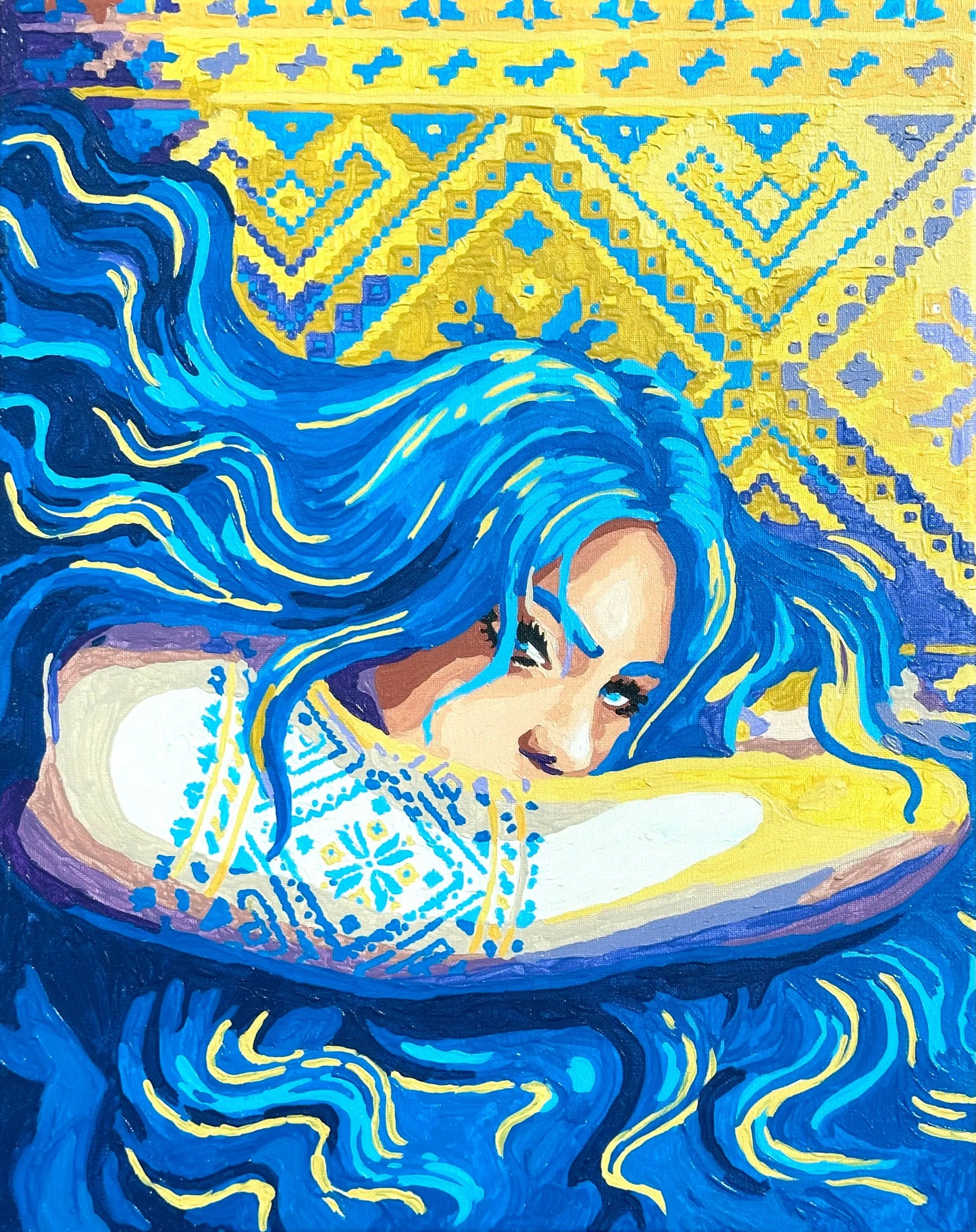 Canvas and Oil Painting Olena