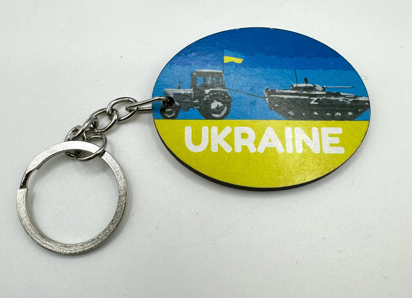 Acrylic Keyring Ukraine UK Aid