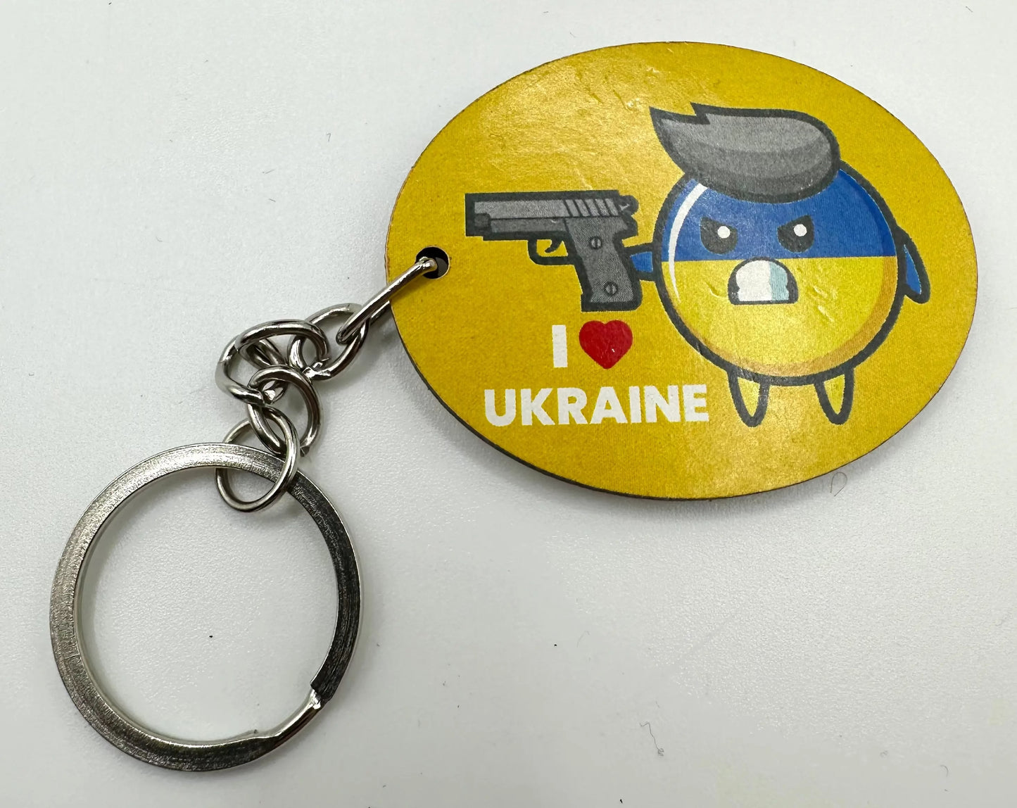 Acrylic Keyring Ukraine UK Aid
