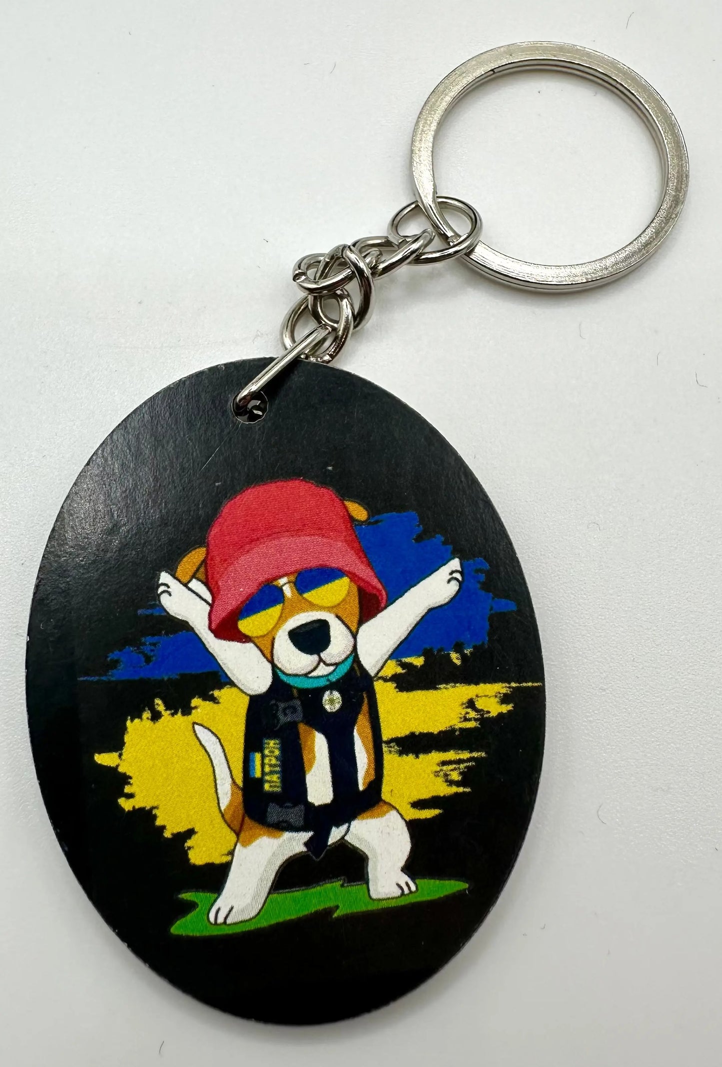 Acrylic Keyring Ukraine UK Aid