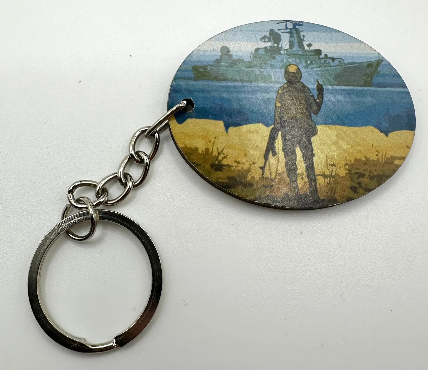 Acrylic Keyring Ukraine UK Aid