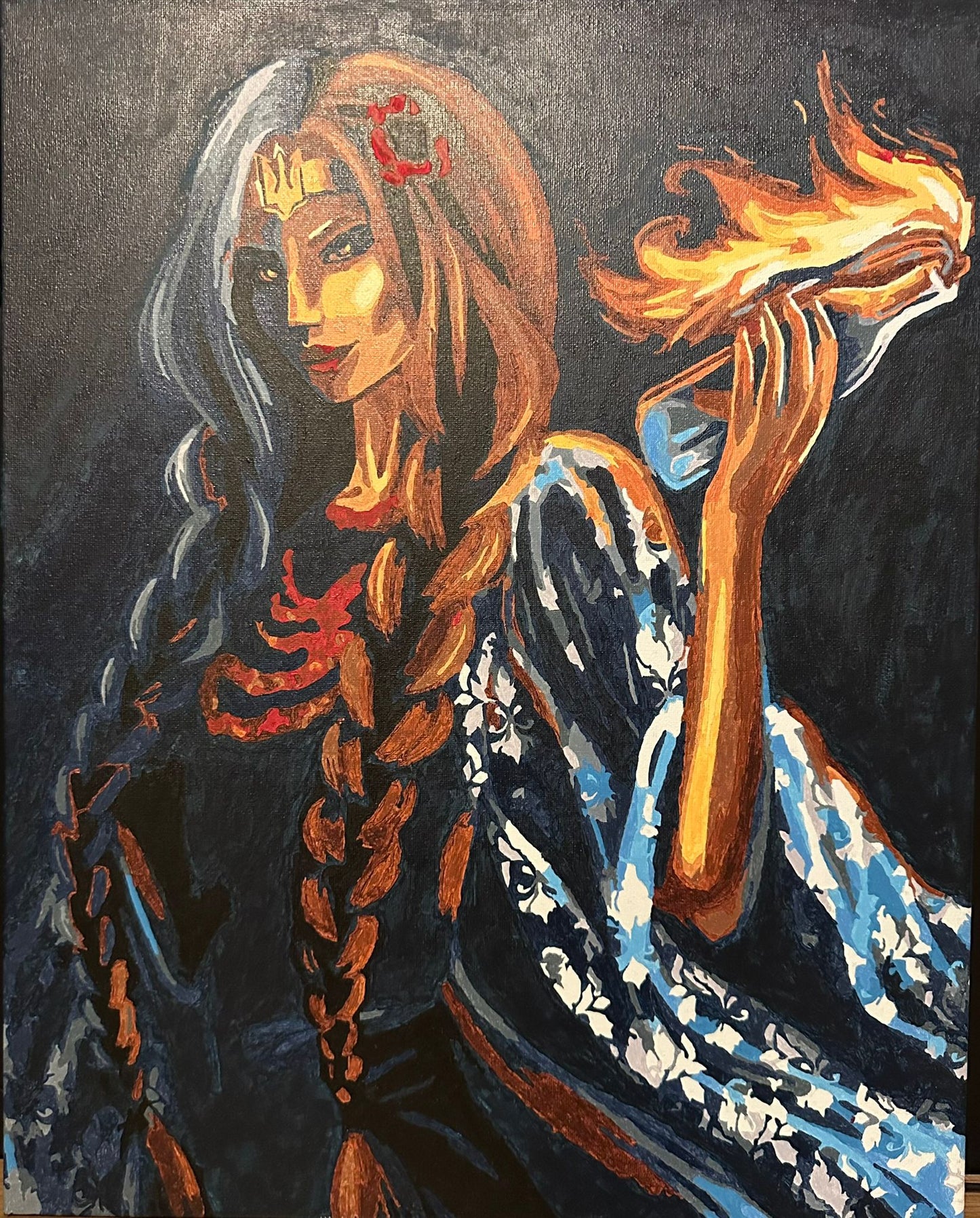 Beautiful strong Ukrainian woman holding a Molotov cocktail