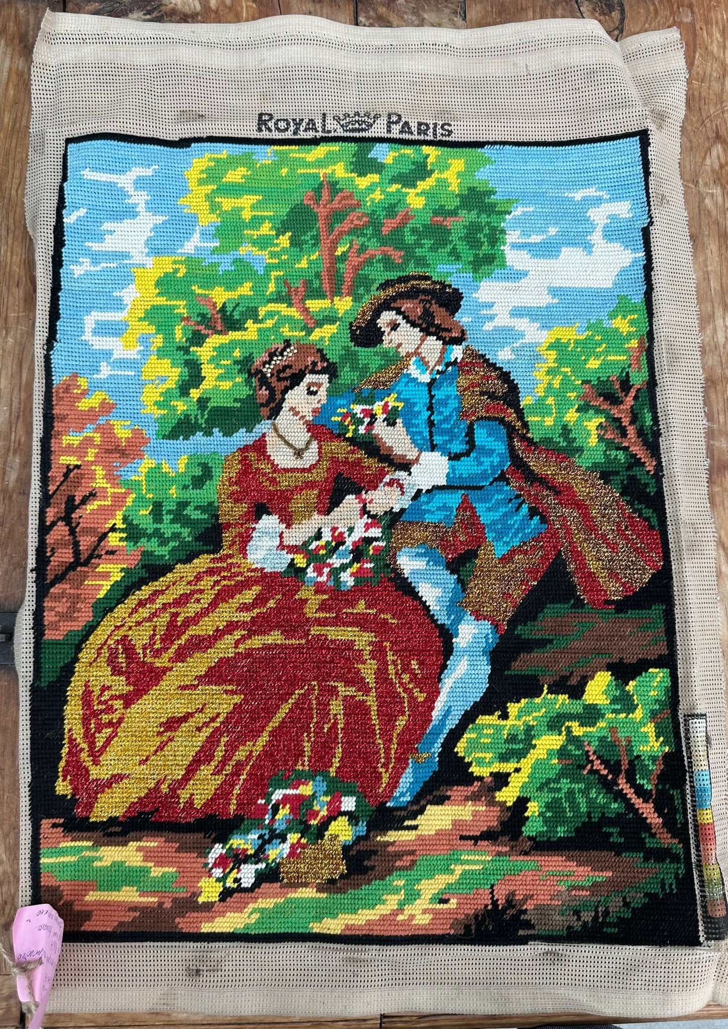 Beautiful Handmade Vintage Embroidery - A3 Size