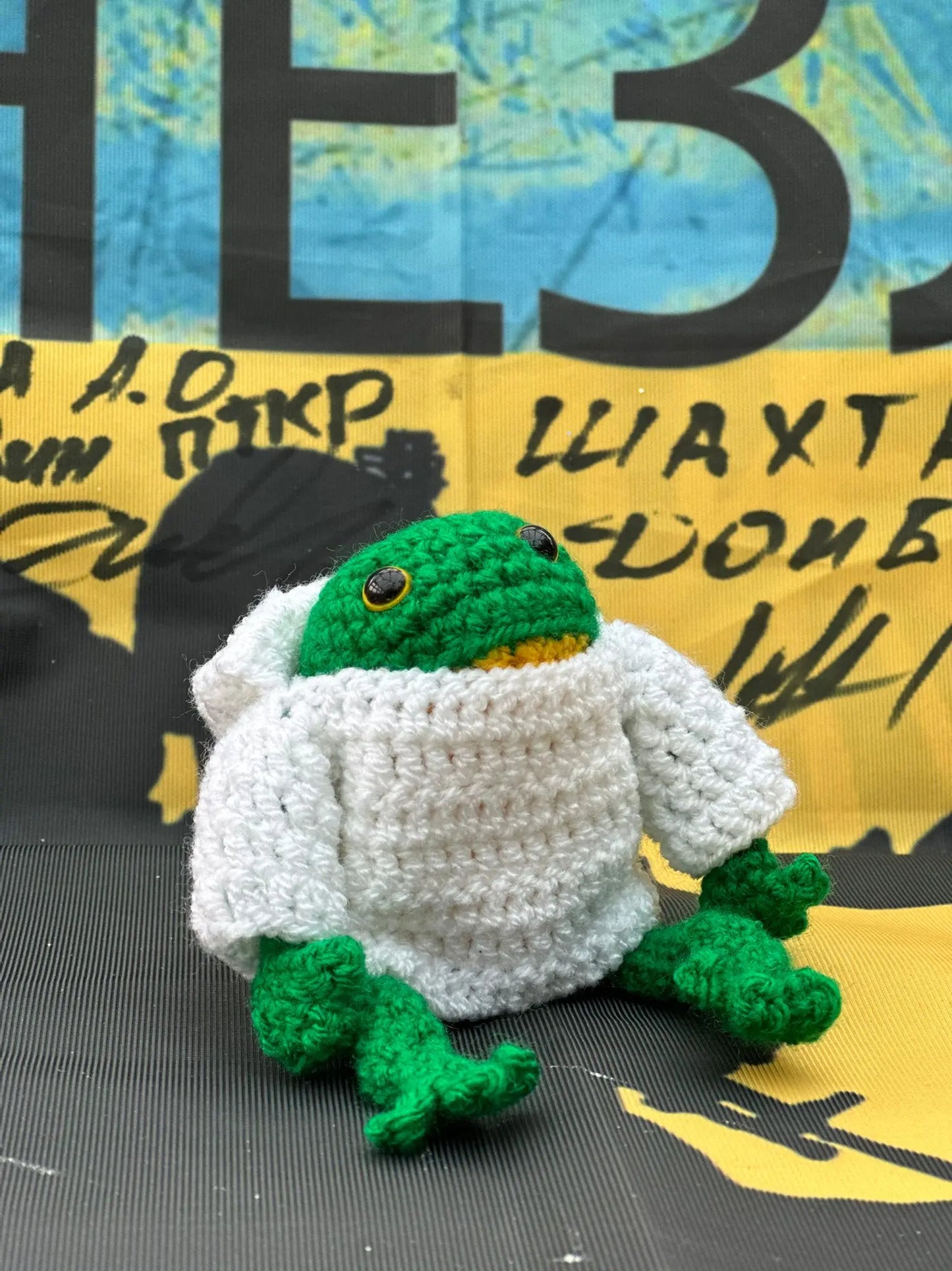 FROGS! Benny the Hood Frog! Ukraine UK Aid