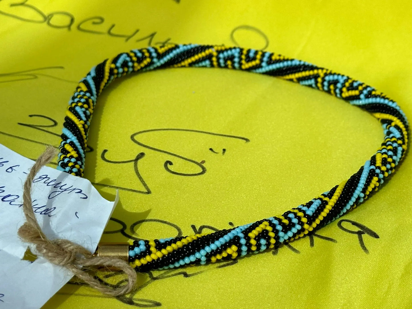 Handmade Necklace in Ivankiv Ukraine UK Aid