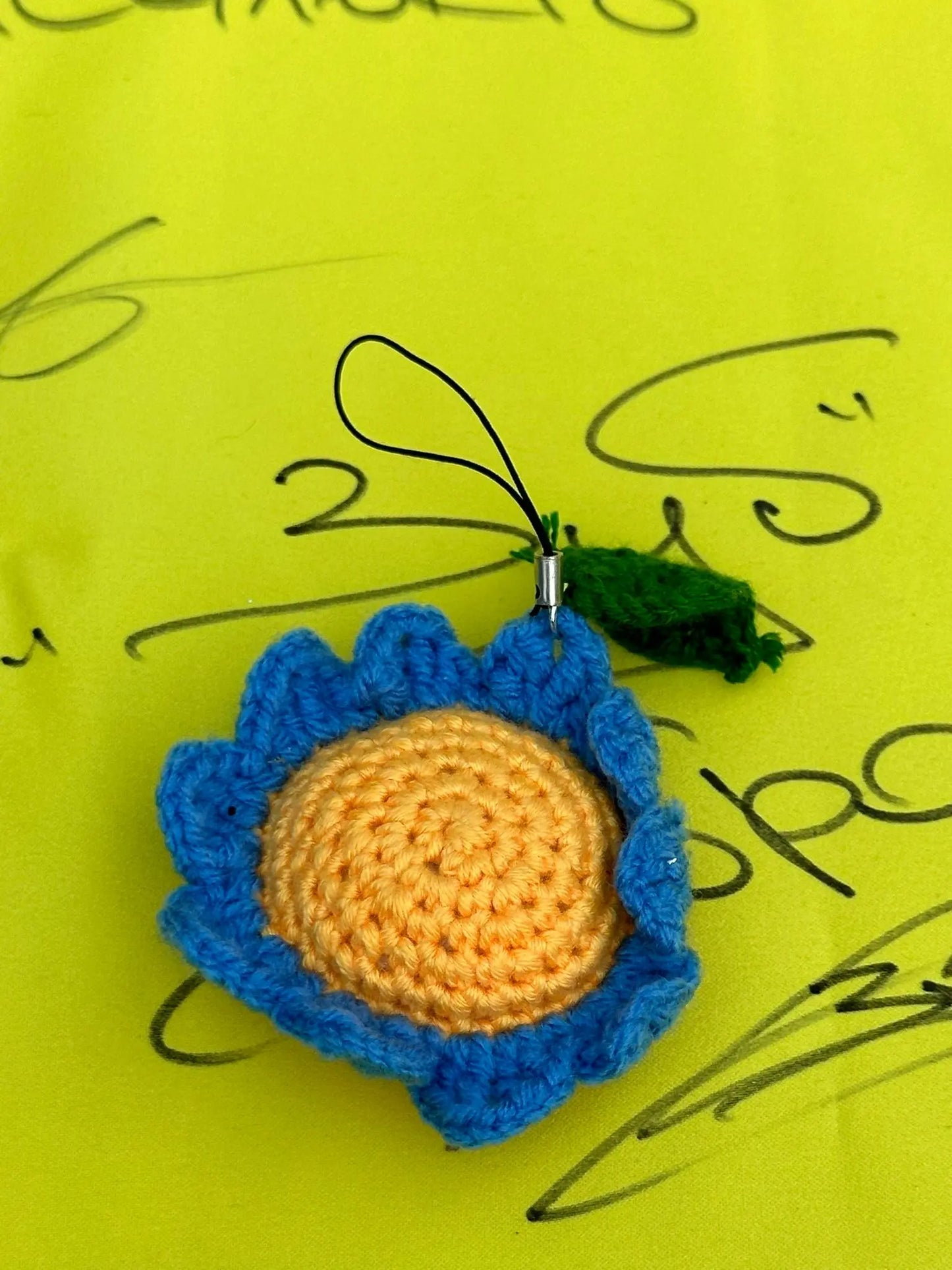 Handmade Sunflower Keyring Ukraine UK Aid