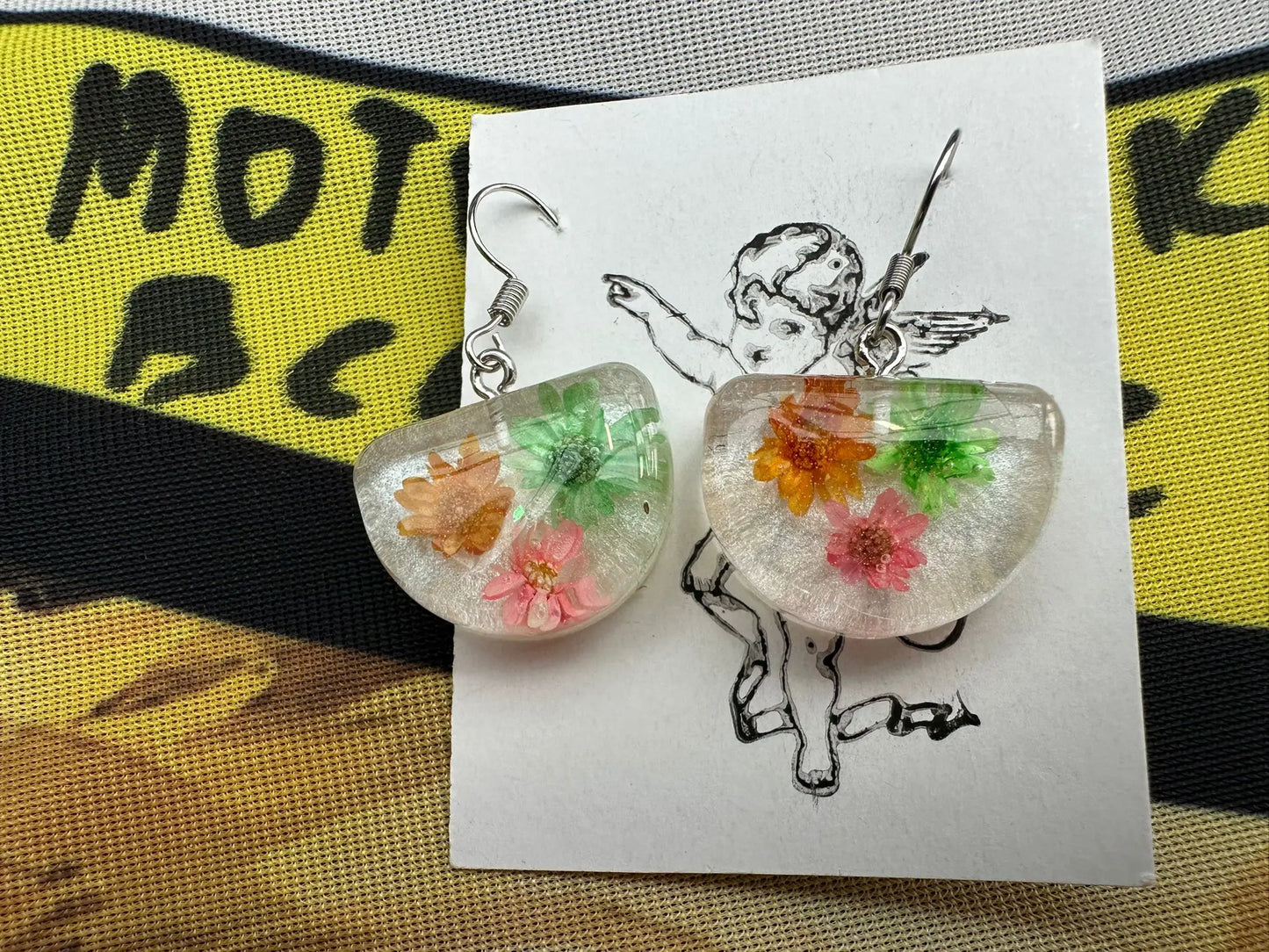 Acrylic Ukraine Made Earrings Ukraine UK Aid