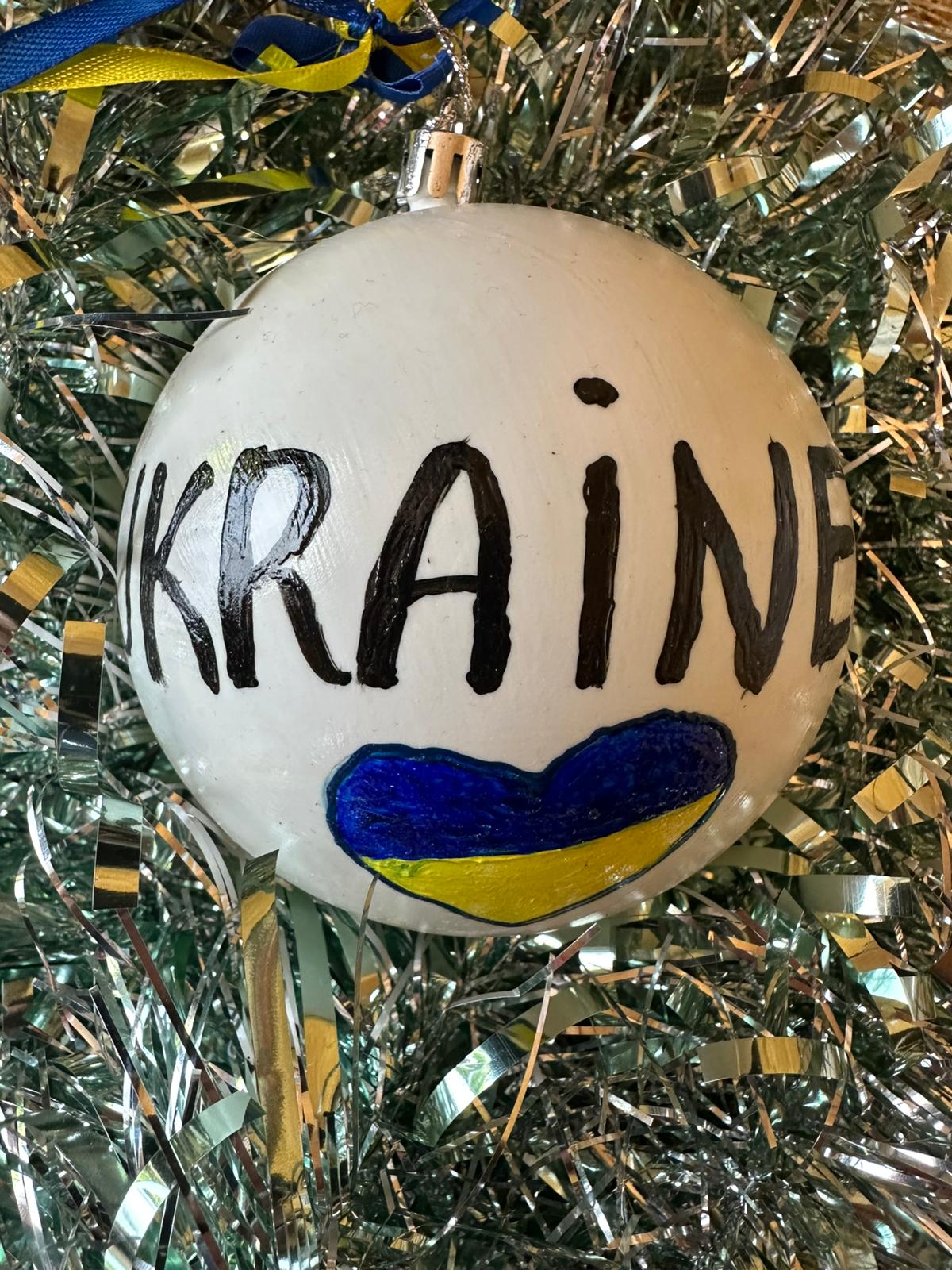 Hand Painted Christmas Bauble from Ukraine