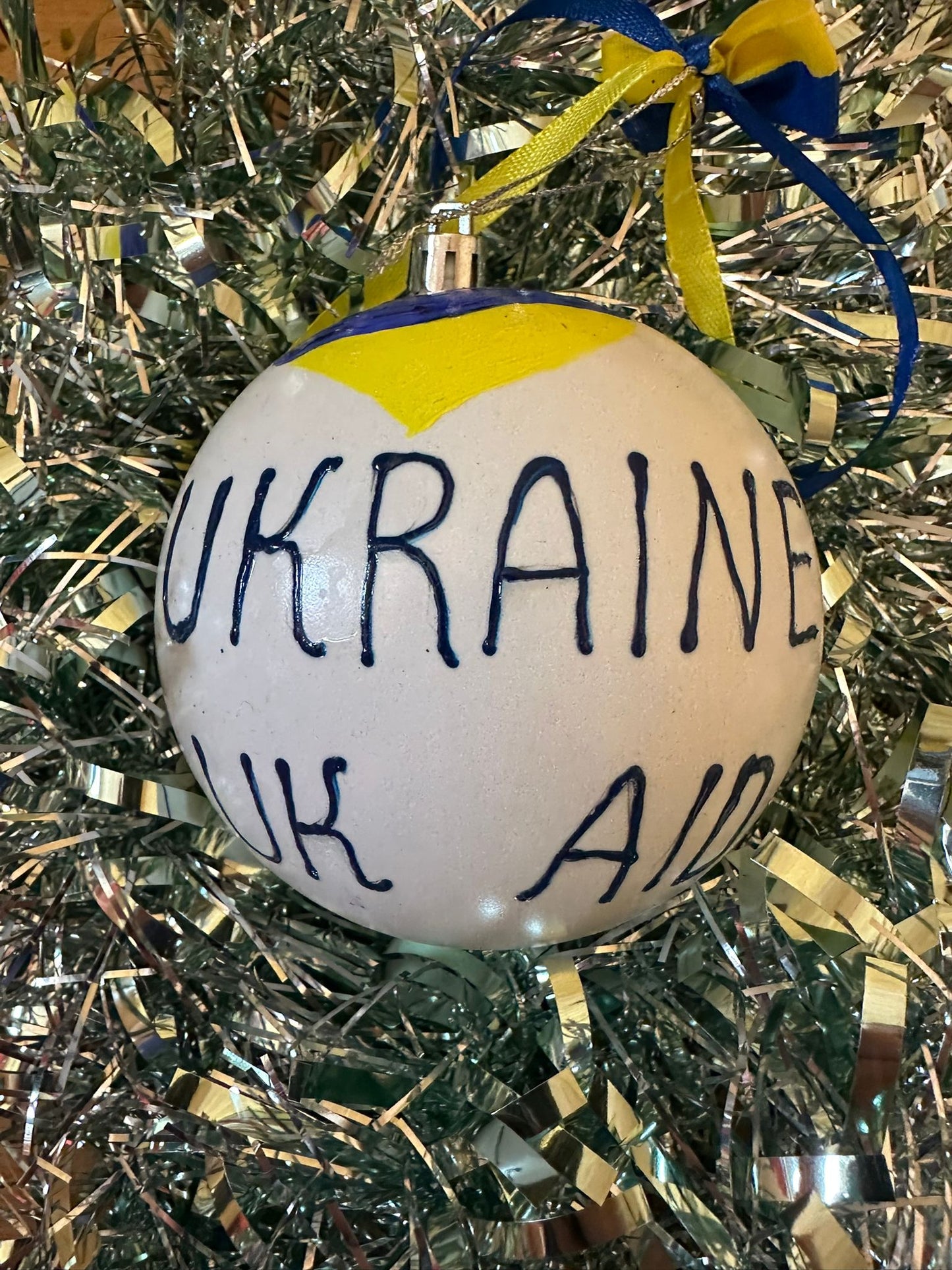Hand Painted Christmas Bauble from Ukraine