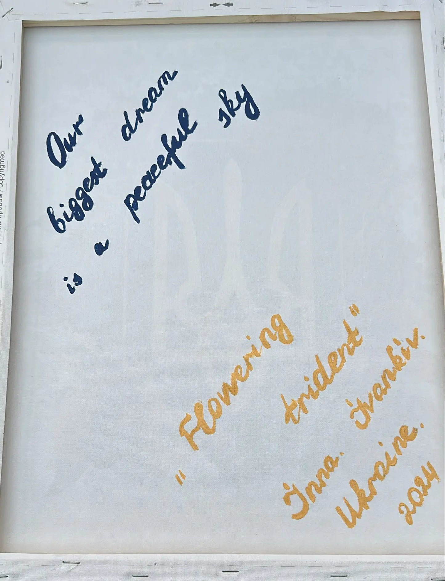 Signed Canvas Oil Painting Ukraine UK Aid