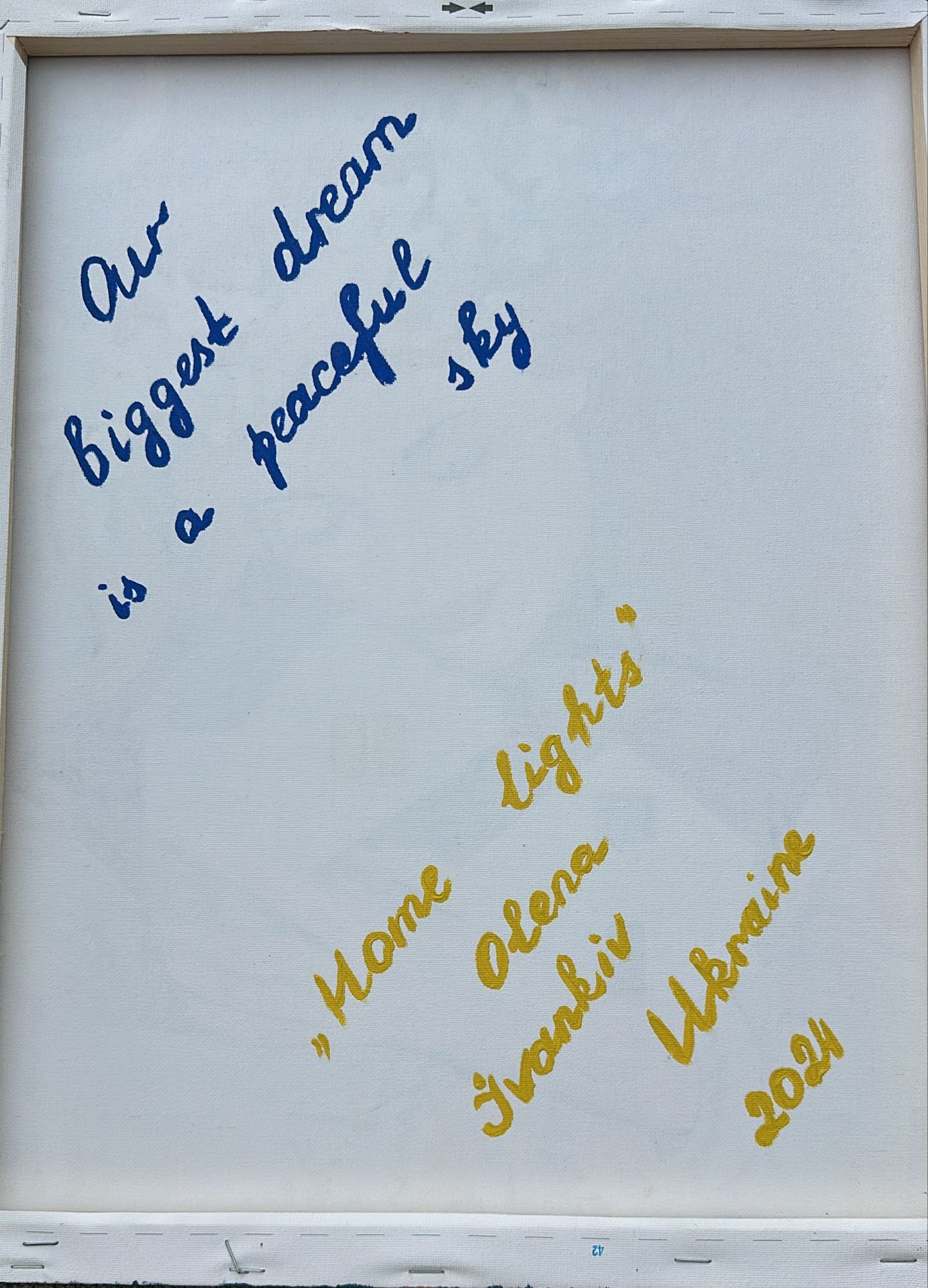 Signed Canvas Oil Painting "Home Lights"