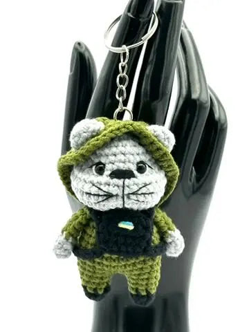 Battle Kitty Keyring Ukraine UK Aid