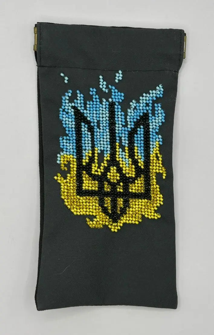 Phone Case/Bag with Patriotic Ukrainian Trident Ukraine UK Aid
