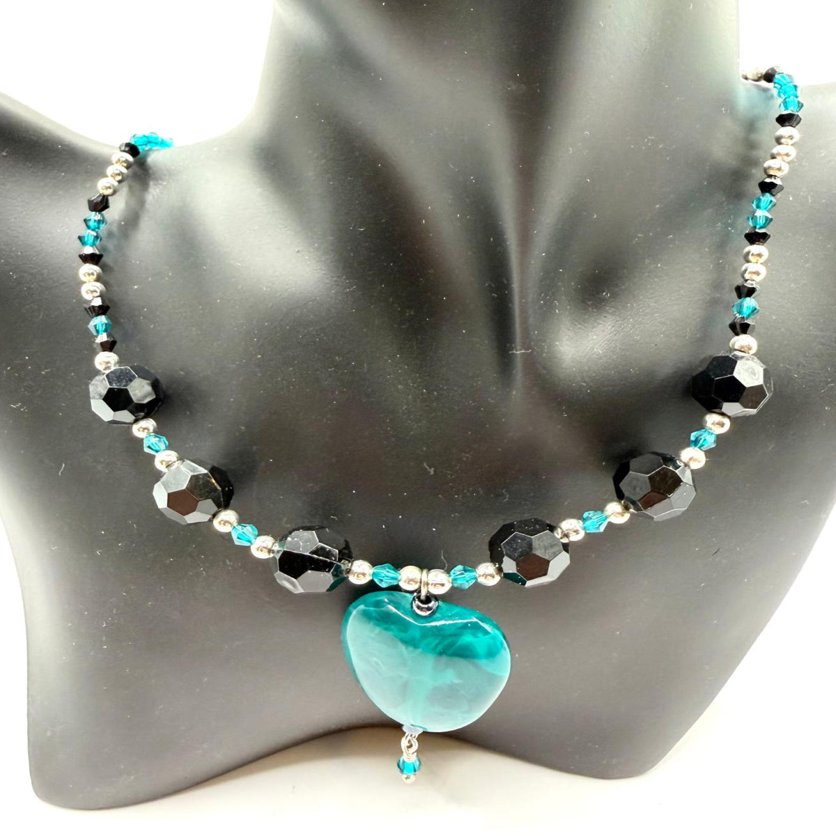 Beautiful Handmade Blue Crystal Necklace