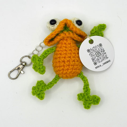 Knitted Frog Keyring