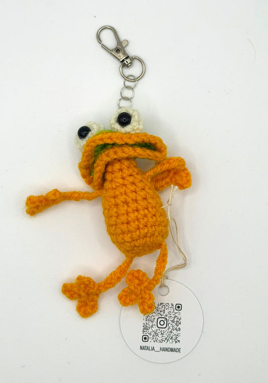 Knitted Frog Keyring