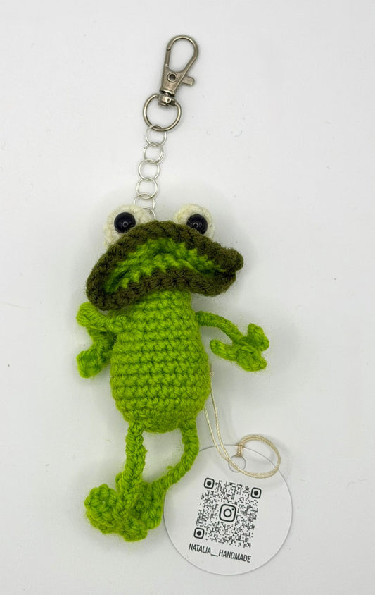 Knitted Frog Keyring