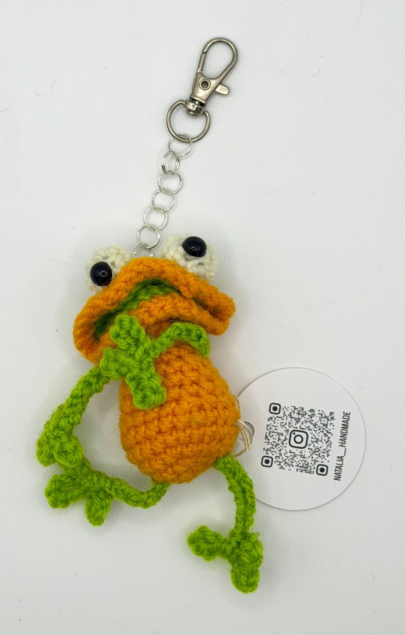 Knitted Frog Keyring