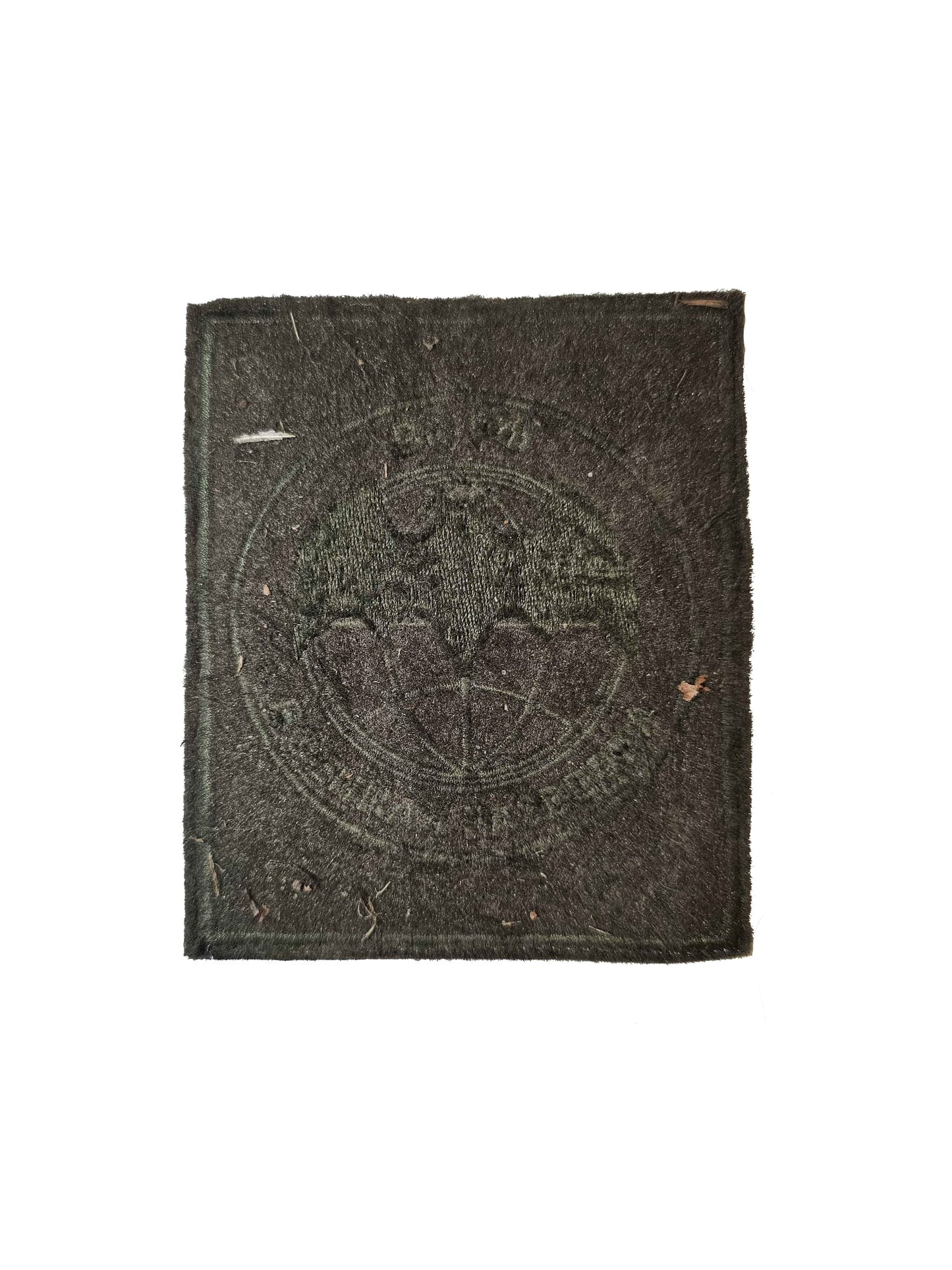 Olive green felt patch on velcro