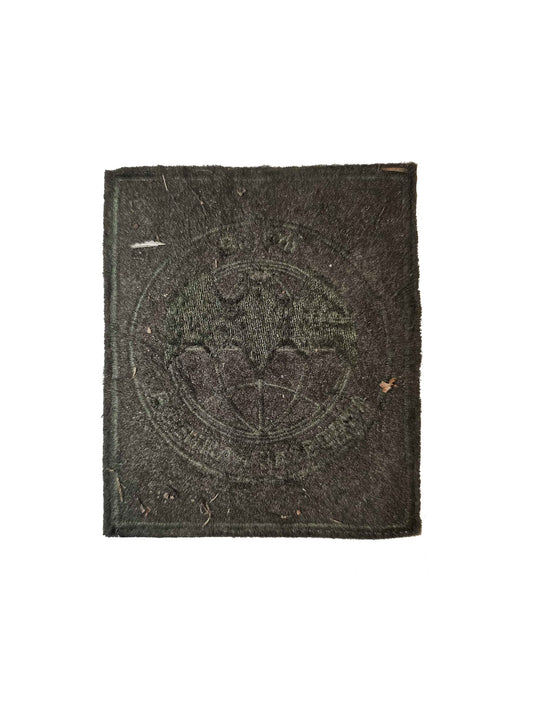 Olive green felt patch on velcro