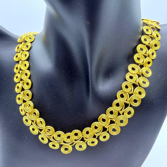 Beautiful Gold coiled Necklace