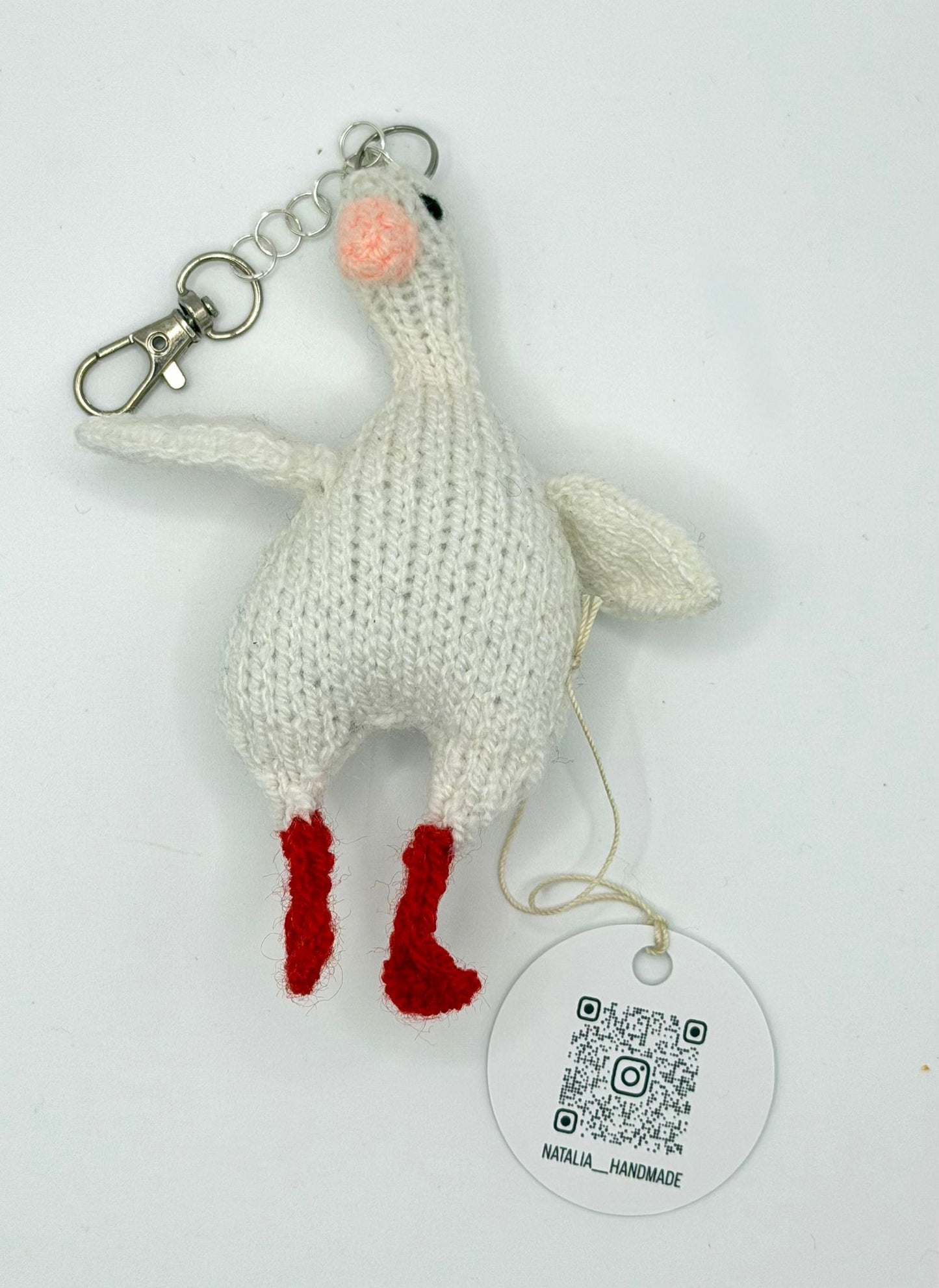 Knitted Goose Keyring