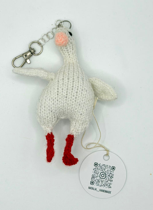 Knitted Goose Keyring