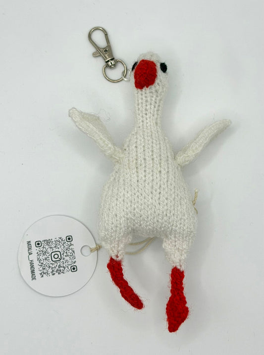 Knitted Goose Keyring
