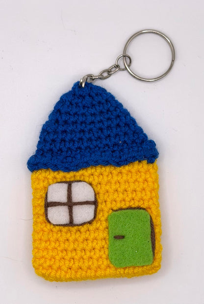 Knitted House Shaped Keyring