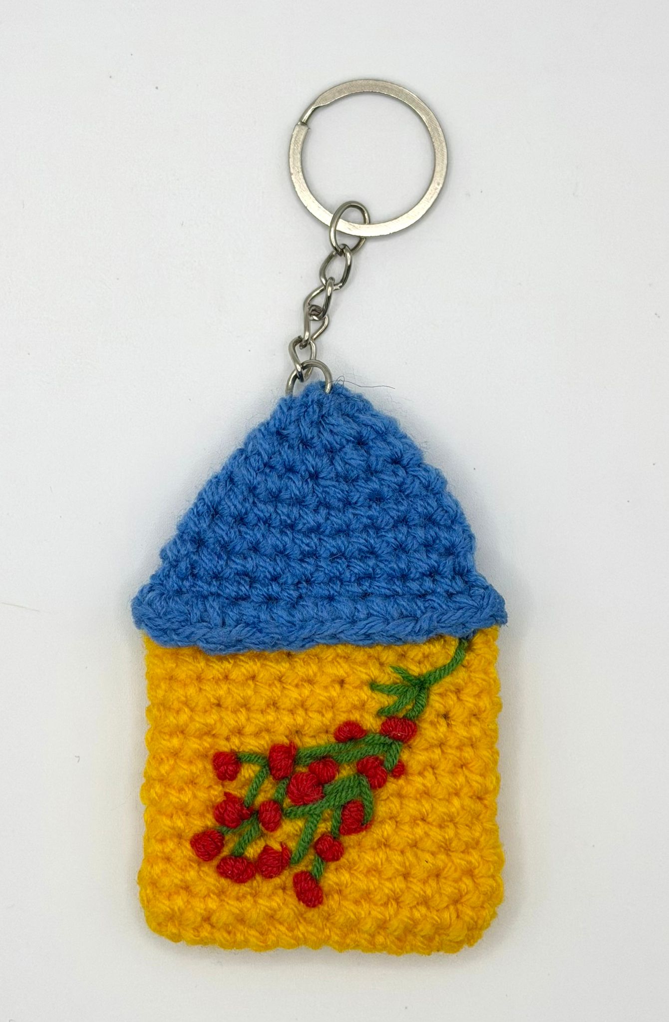 Knitted House Shaped Keyring
