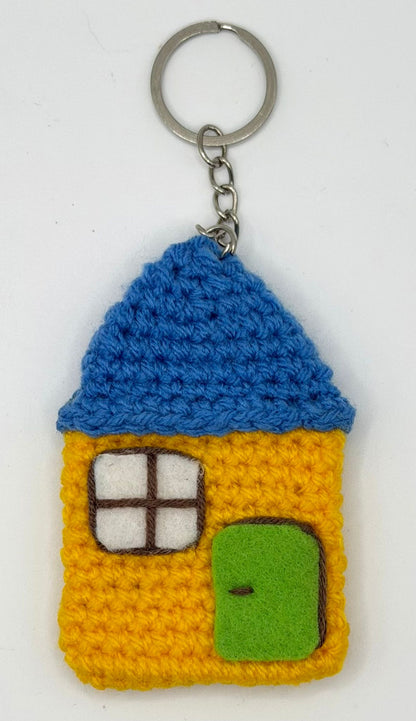 Knitted House Shaped Keyring