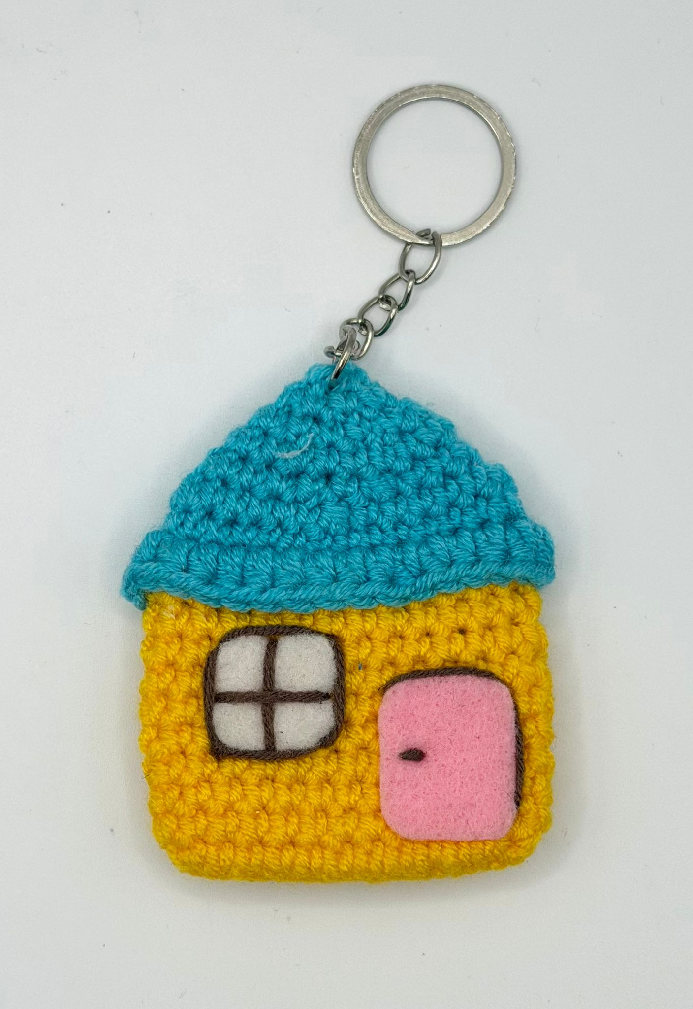 Knitted House Shaped Keyring
