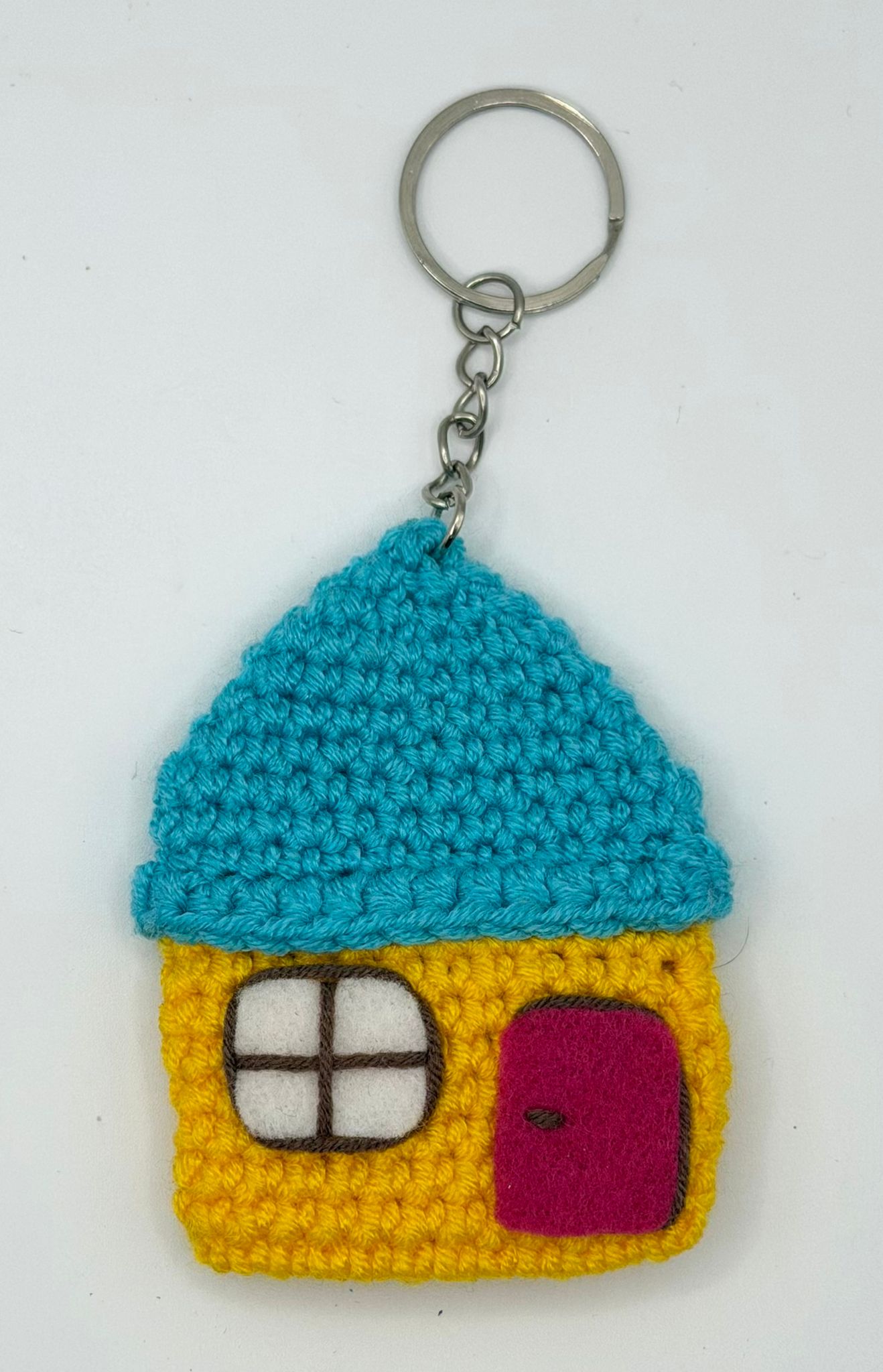 Knitted House Shaped Keyring