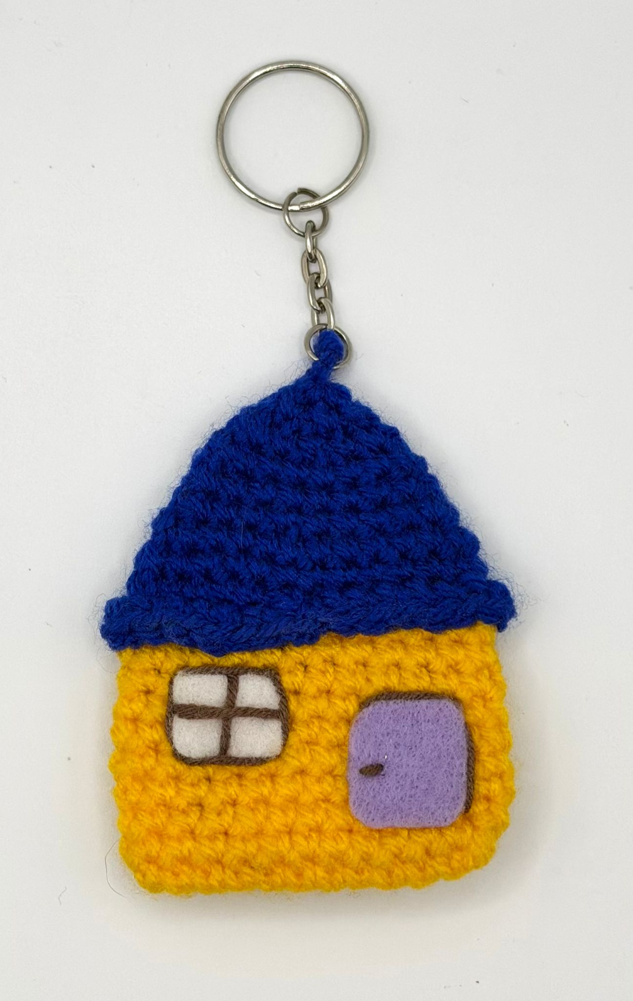 Knitted House Shaped Keyring